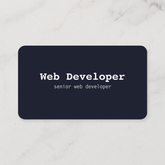 Carte de visite de programmeur amusant| développeu (Dos)