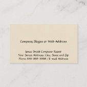 Carte de visite de programmeur de technicien infor (Dos)