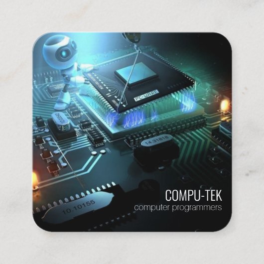 carte de visite de programmeur informatique (Devant)