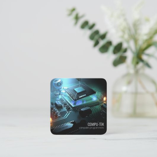 carte de visite de programmeur informatique (Debout devant)