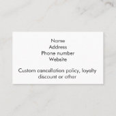 Carte de visite de prolongements de mèche (Dos)