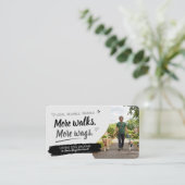 Carte de visite de promenade de chien avec code QR (Debout devant)