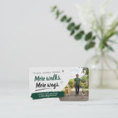 Carte de visite de promenade de chien avec code QR (Debout devant)