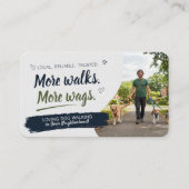 Carte de visite de promenade de chien avec code QR (Devant)