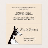 Carte de visite de promenade de chiens (Extérieur déplié)