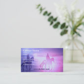 Carte de visite de promenade de plage de cheval (Debout devant)