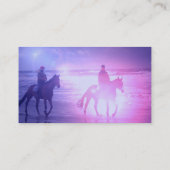Carte de visite de promenade de plage de cheval (Dos)