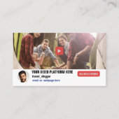 Carte de visite de promotion de canal vidéo (Devant)