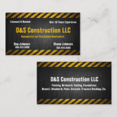 Carte de visite de prudence de la société de const (Devant / Derrière)