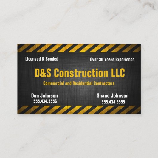 Carte de visite de prudence de la société de const (Devant)