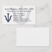 Carte de visite de psychiatrie (Devant / Derrière)