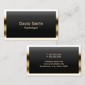 Carte de visite de psychologue de frontière d'or (Devant / Derrière)