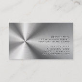 Carte de visite de psychologue en acier inoxydable (Dos)