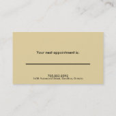 Carte de visite de psychologue et de psychiatre - (Dos)