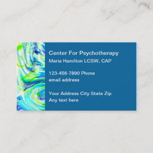 Carte de visite de psychothérapeute santé mentale