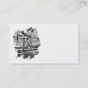 Carte de visite de Pumpjack de gisement de pétrol