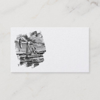 Carte de visite de Pumpjack de gisement de pétrole