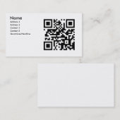 Carte de visite de QR (Devant / Derrière)