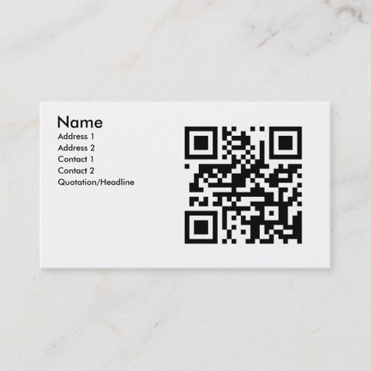 Carte de visite de QR (Devant)