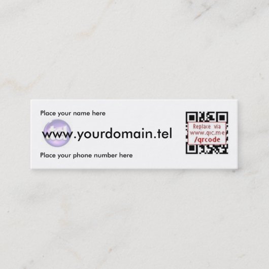 Carte de visite de QRCode pour. Domaines de (Devant)