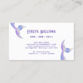 Carte de visite de queue de sirène de parties scin (Dos)