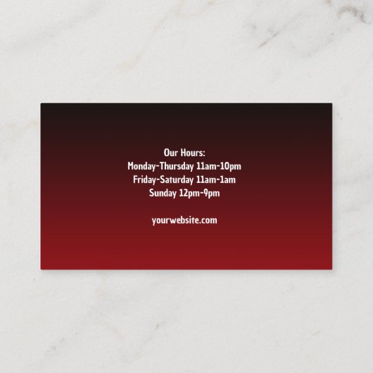 Carte de visite de quilles (Dos)