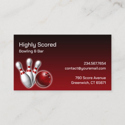 Carte de visite de quilles (Devant)