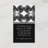 Carte de visite de radiance classique, Charbon (Dos)