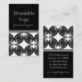 Carte de visite de radiance classique, Charbon (Devant / Derrière)