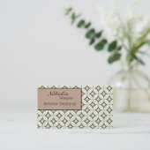 Carte de visite de radiance rétro, Latte (Debout devant)