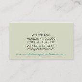 Carte de visite de radiance rétro, Latte (Dos)