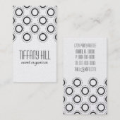 Carte de visite de raffinement classique, Charbon (Devant / Derrière)