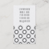 Carte de visite de raffinement classique, Charbon (Dos)