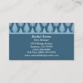 Carte de visite de Raindrops éblouissant, bleu bri (Dos)