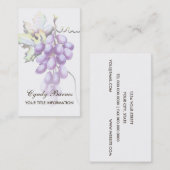 Carte de visite de raisins (Devant / Derrière)