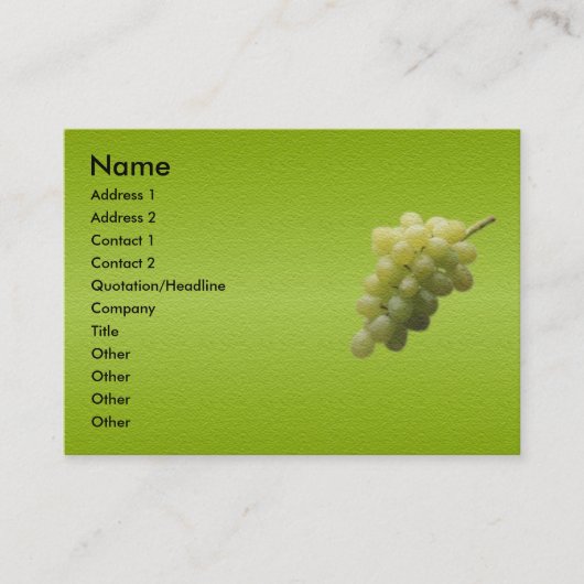 Carte de visite de raisins (Devant)