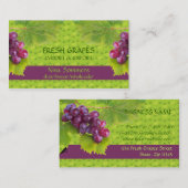 Carte de visite de raisins frais (Devant / Derrière)