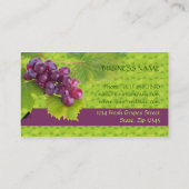 Carte de visite de raisins frais (Dos)
