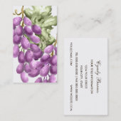 Carte de visite de raisins rouges (Devant / Derrière)
