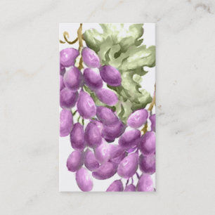 Carte de visite de raisins rouges