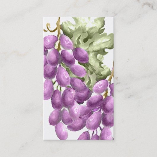 Carte de visite de raisins rouges (Devant)
