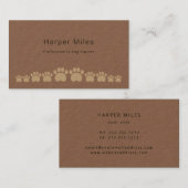 Carte de visite de randonneur à chiens en papier k (Devant / Derrière)