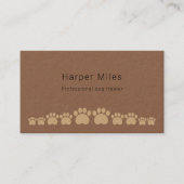 Carte de visite de randonneur à chiens en papier k (Devant)