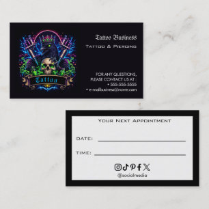 Carte de visite de rappel de rendez-vous de salon
