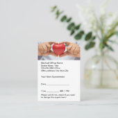 Carte de visite de rappel de rendez-vous Médicale (Debout devant)