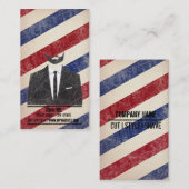 Carte de visite de raseur-coiffeur (Devant / Derrière)