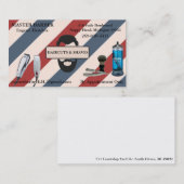 Carte de visite de raseur-coiffeur (Devant / Derrière)