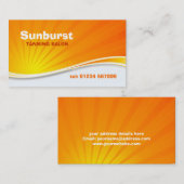 Carte de visite de rayon de soleil (Devant / Derrière)