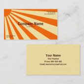 Carte de visite de rayon de soleil (Devant / Derrière)