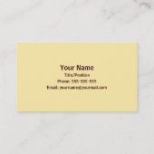 Carte de visite de rayon de soleil (Dos)